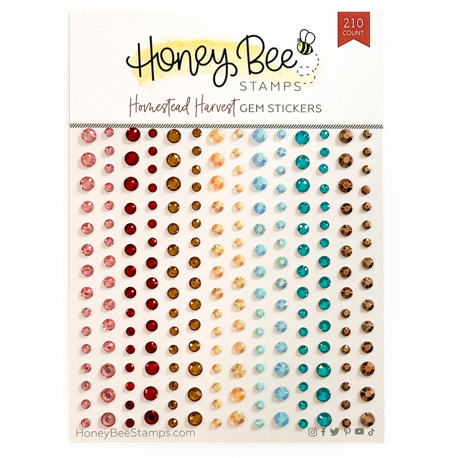 Honey Bee Stamps - Gem Stickers - Homestead Harvest
