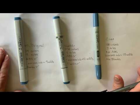 What are the differences between Copic Ciao, Original & Sketch Markers? - ScrapbookPal