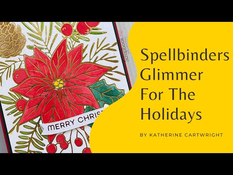 Spellbinders - Glimmer for the Holidays Collection - Glimmer Hot Foil Plate & Die Set - Comfort & Joy Sentiments