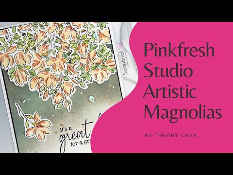 Pinkfresh Studio - Stencils - Artistic Magnolias