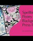 Spellbinders - Let's Celebrate Collection - Press Plate - Peony Background