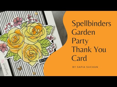 Spellbinders - From the Garden Collection - Clear Stamps, Dies & Stencils Bundle - Garden Party
