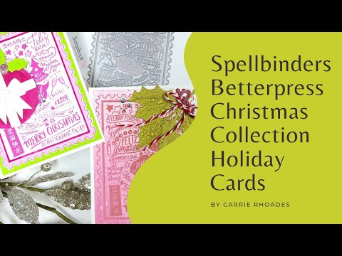 Spellbinders BetterPress Christmas Collection - Merry Christmas World Press  Plate and Christmas Greetings Press Plates - Bundle of 2 Press Plate Sets