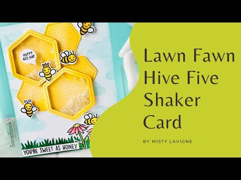 Lawn Fawn - Lawn Cuts - Honeycomb Shaker Gift Tag