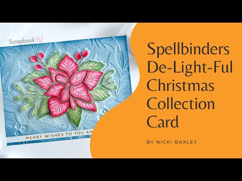 Spellbinders - De-Light-Ful Christmas Collection - 3D Embossing Folder - Holly & Foliage