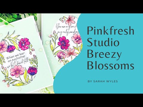 Pinkfresh Studio - Cling Stamps - Breezy Blossoms