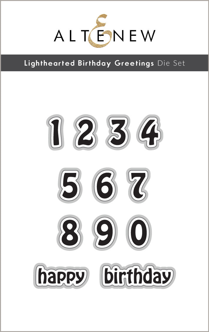 Altenew - Clear Stamps & Dies - Lighthearted Birthday Greetings