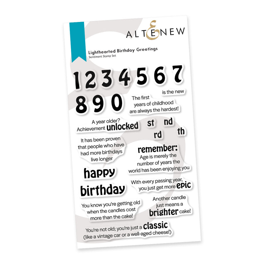 Altenew - Clear Stamps & Dies - Lighthearted Birthday Greetings