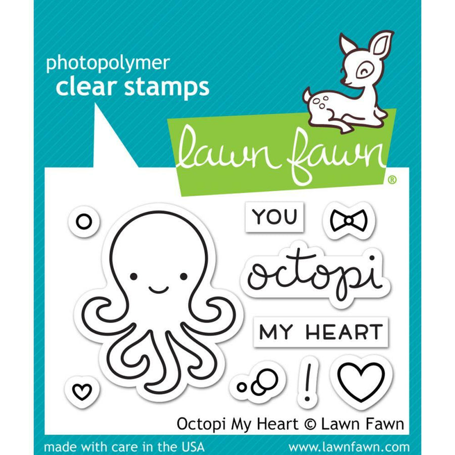 Lawn Fawn - Clear Stamps - Octopi My Heart