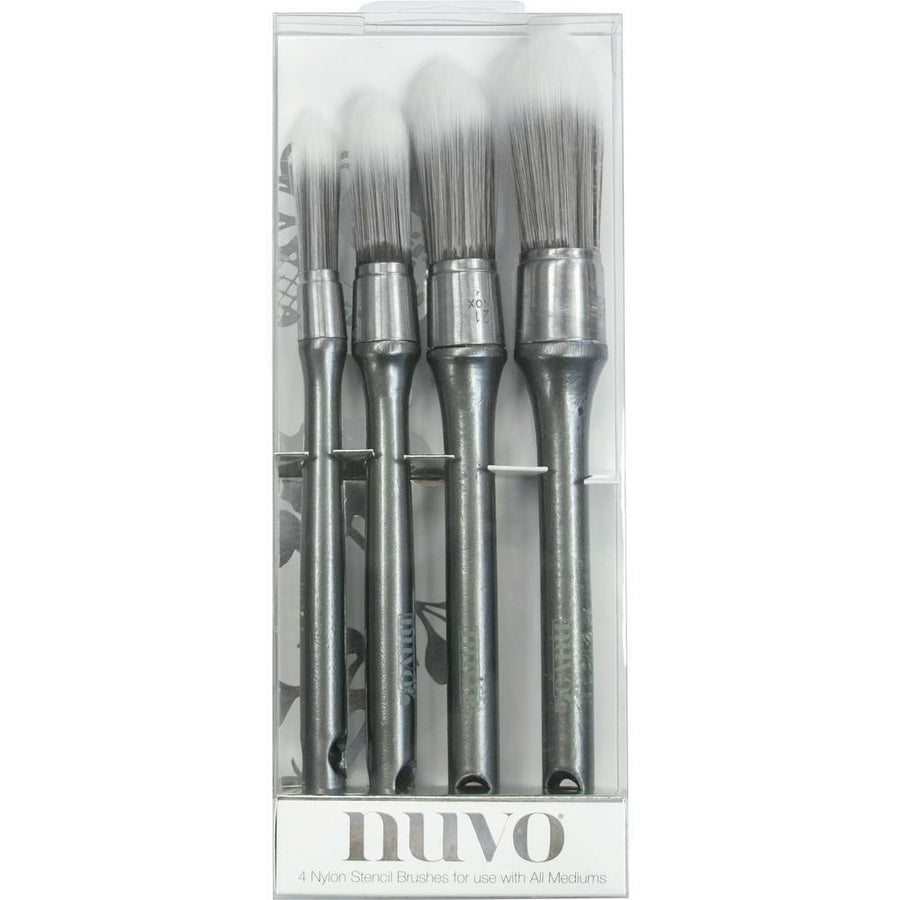 Nuvo - Stencil Brushes - 4 pk
