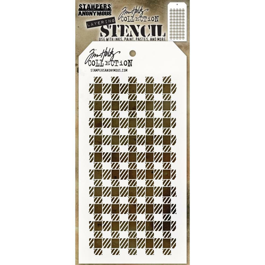 Stampers Anonymous - Tim Holtz Layered Stencil - Gingham