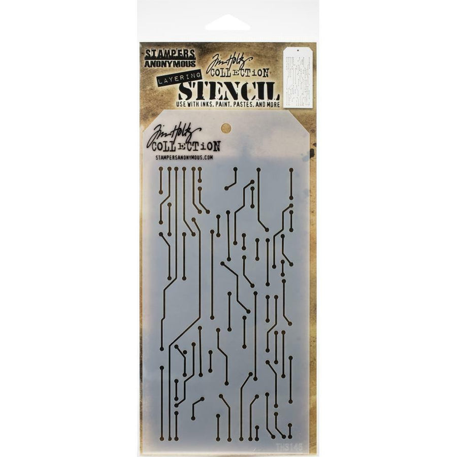 Stampers Anonymous - Tim Holtz Layered Stencil - Circuit