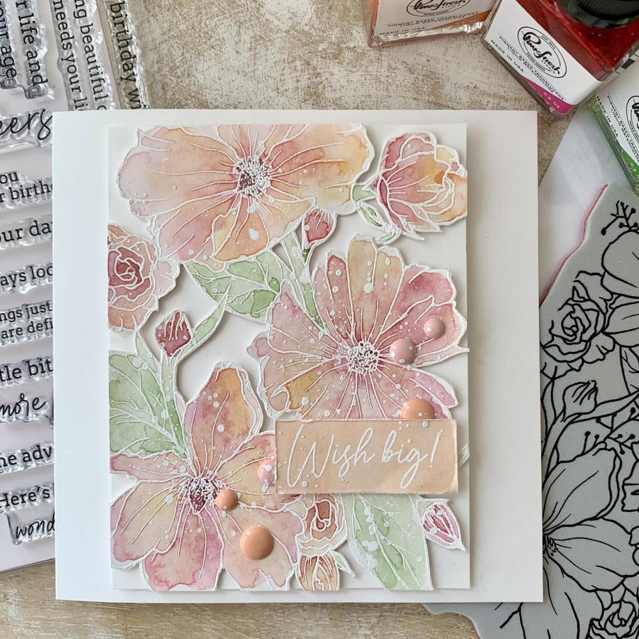 Pinkfresh Studio - Cling Stamps - Floral Focus