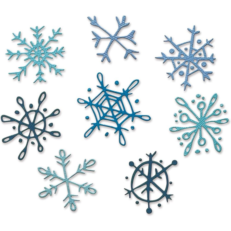 Sizzix - Thinlits Dies - Scribbly Snowflakes by Tim Holtz