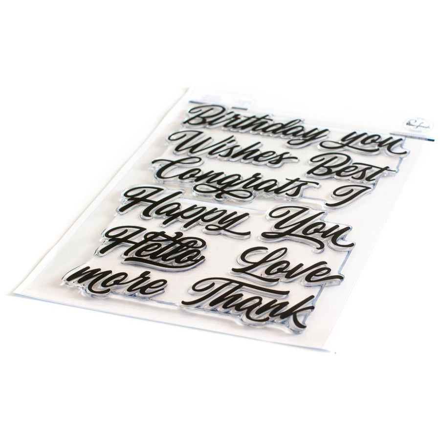 Pinkfresh Studio - Clear Stamps - Brushed Sentiments