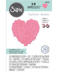 Sizzix - 3-D Impresslits Embossing Folder - Floral Heart