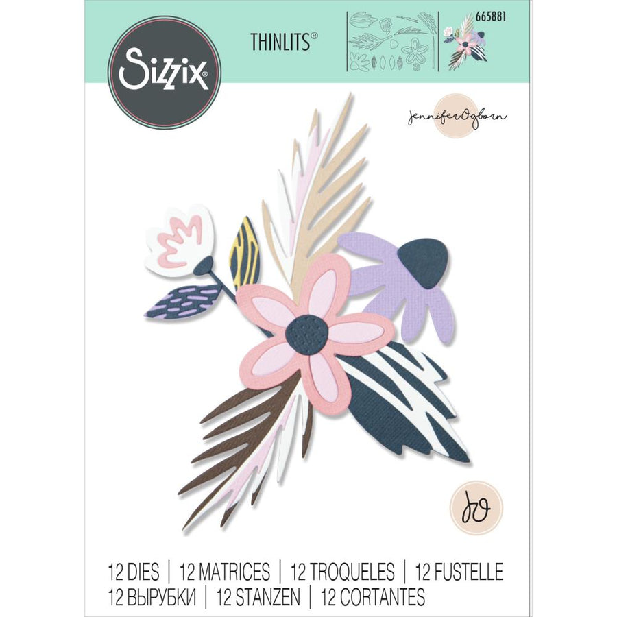 Sizzix - Thinlits Dies - Bohemian Florals