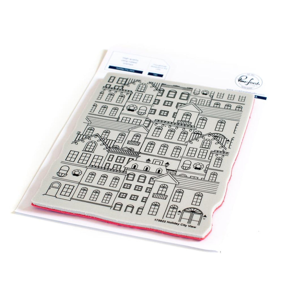 Pinkfresh Studio - Cling Stamps - Holiday City View