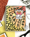 Hero Arts - Cling Stamps - Abstract Butterfly Wing Background