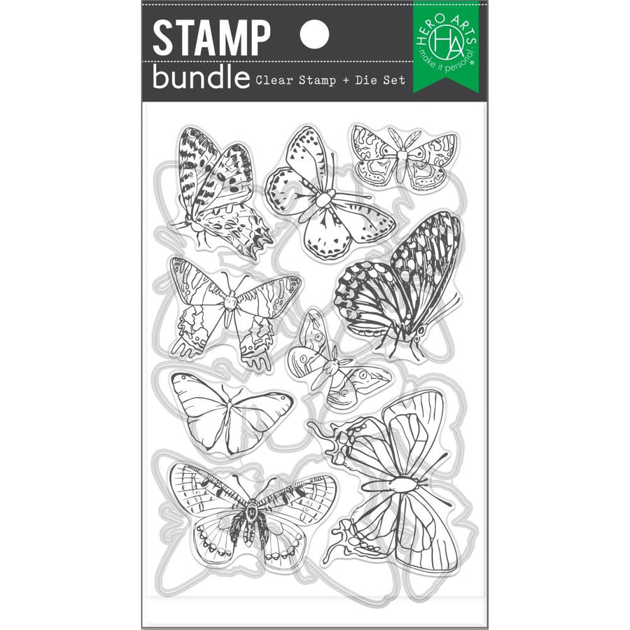 Hero Arts - Clear Stamps & Dies - Beautiful Butterflies