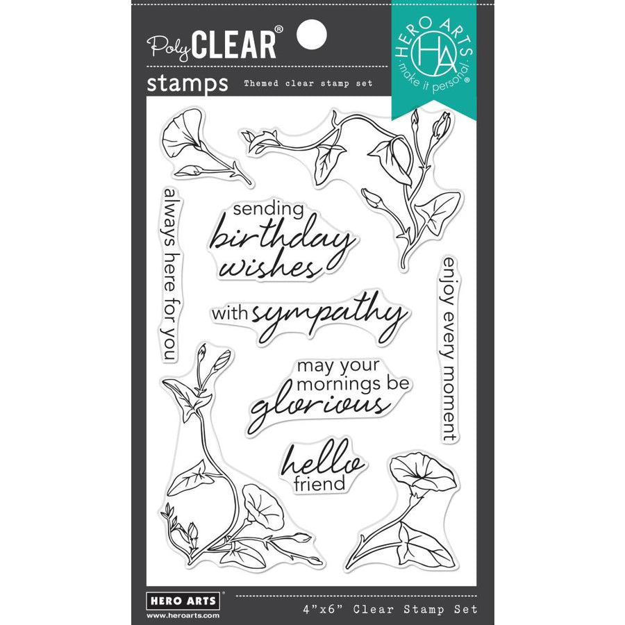Hero Arts - Clear Stamps - Morning Glory Messages