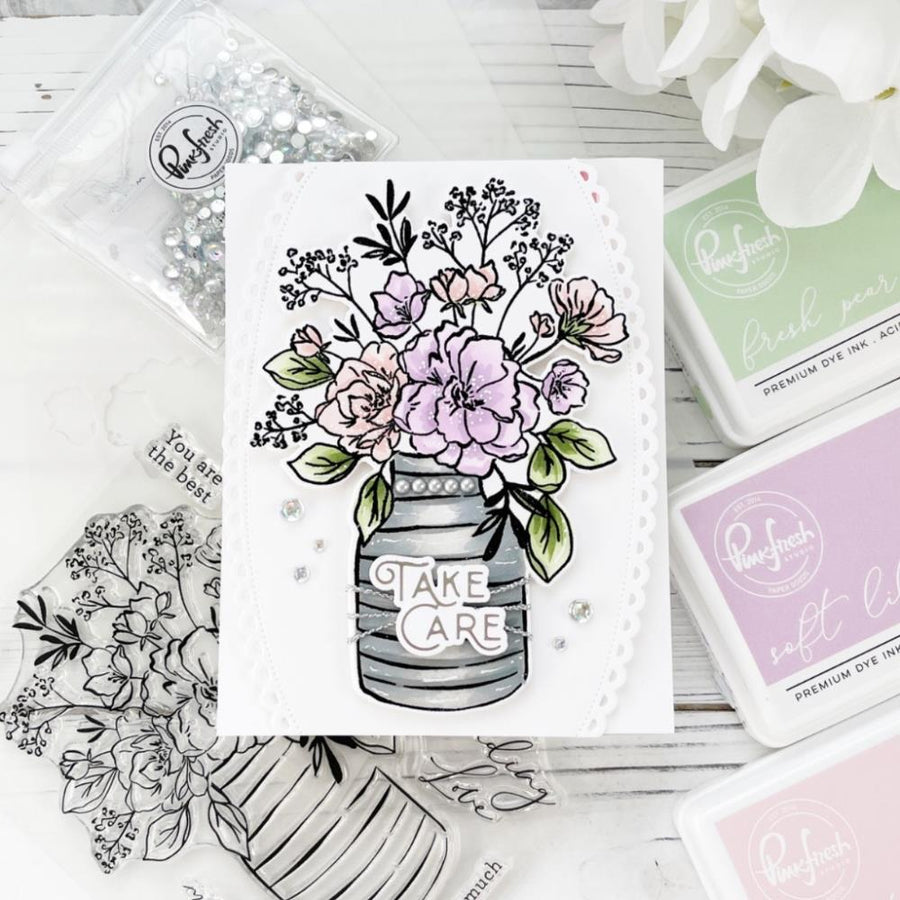 Pinkfresh Studio - Clear Stamps - Inky Bouquet