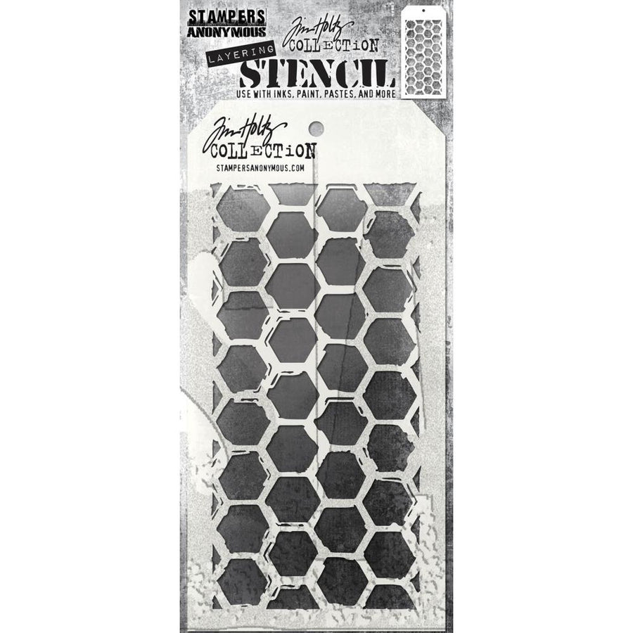 Stampers Anonymous - Tim Holtz Layered Stencil - Brush Hex