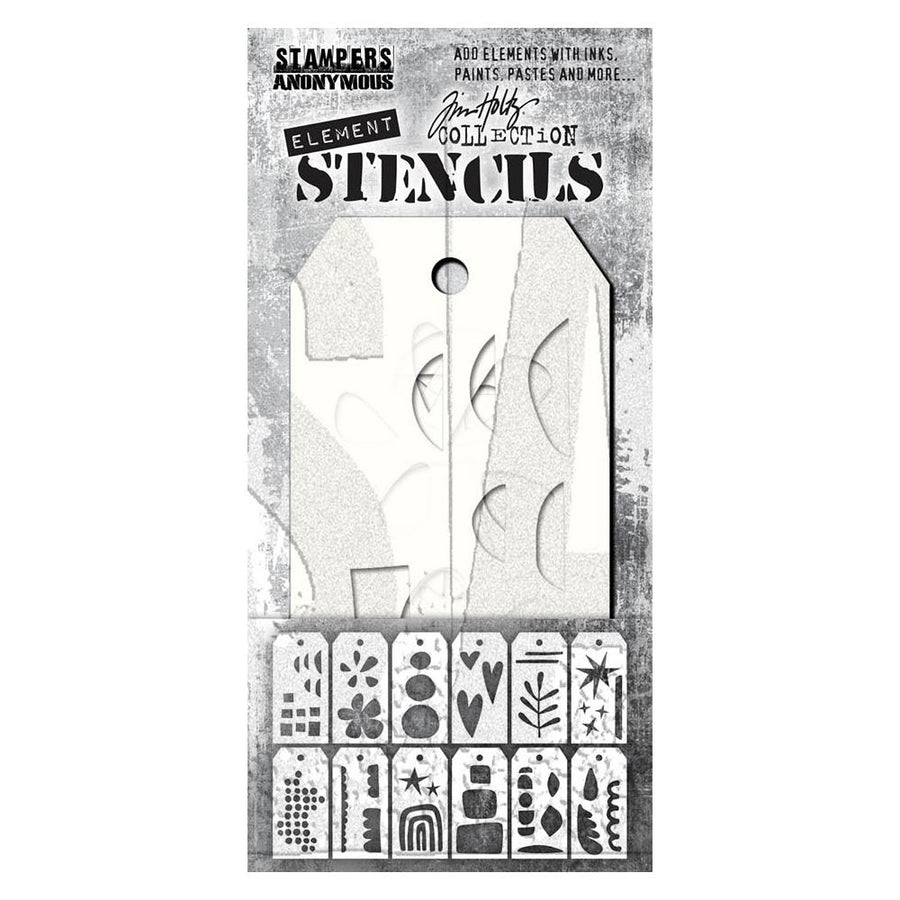 Stampers Anonymous - Tim Holtz - Element Stencils - Everyday Art