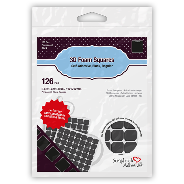 3L - Scrapbook Adhesives - 3D Foam Squares - Black