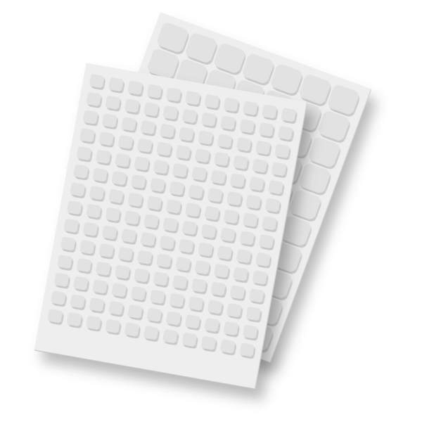 3L - Scrapbook Adhesives - 3D Foam Squares - White Variety Pack - Thin