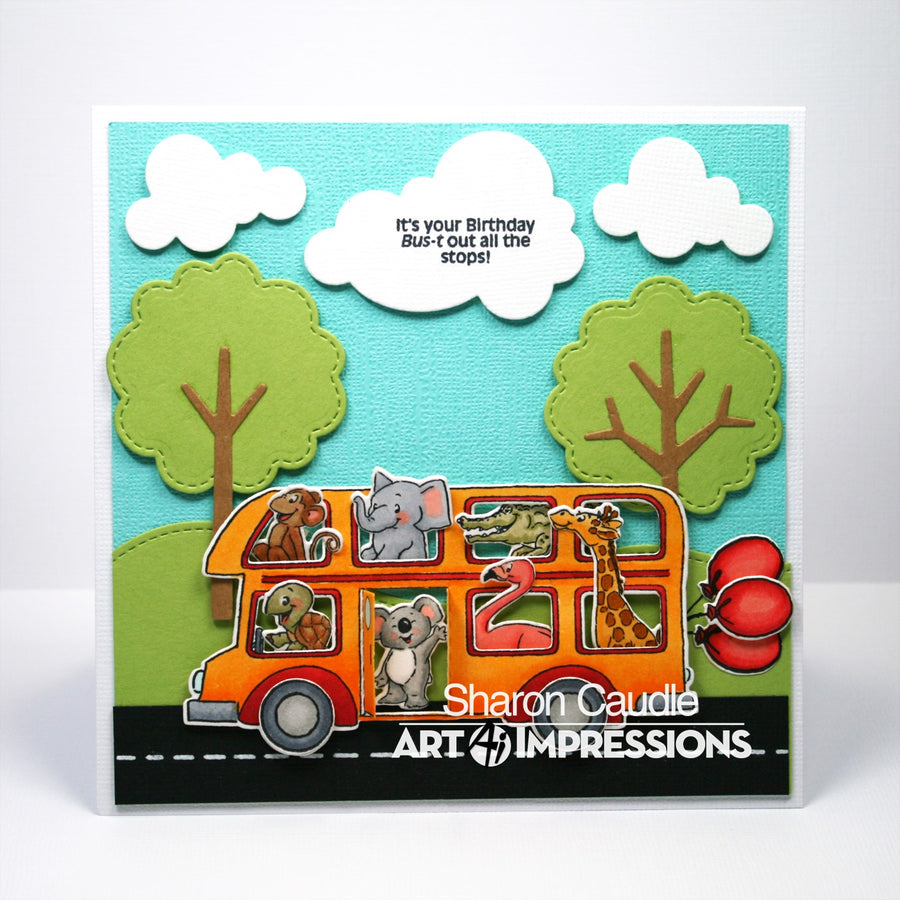 Art Impressions - Stamp & Die Set - Bus Cubbies