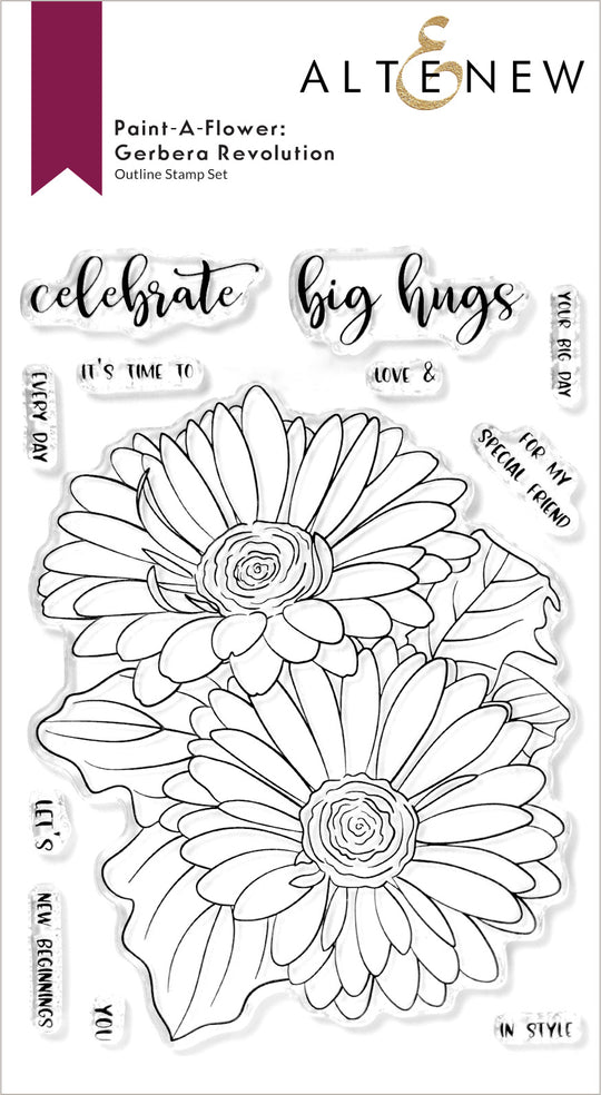 Altenew - Clear Stamps - Paint-A-Flower: Gerbera Revolution Outline