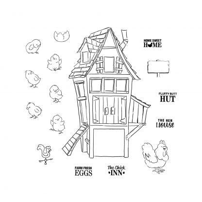 Art Impressions - Stamp & Die Set - Hen House Cubbies