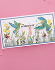 Spellbinders - Bibi's Hummingbirds Collection - Clear Stamps & Dies - Hummingbird Build a Scene