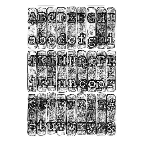 Sizzix - 3-D Texture Fades Embossing Folder - Typewriter by Tim Holtz