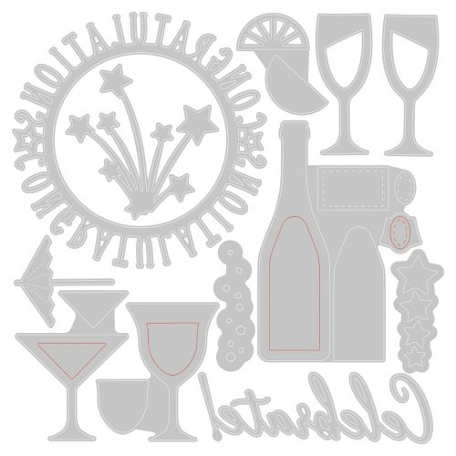 Sizzix - Thinlits Dies - Bottles & Glasses