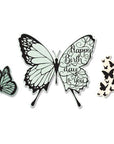 Sizzix - Framelits Dies w/Stamps - Butterfly Birthday