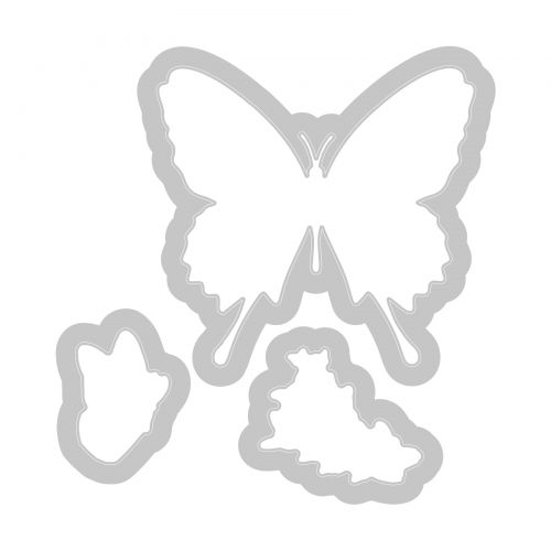 Sizzix - Framelits Dies w/Stamps - Butterfly Birthday
