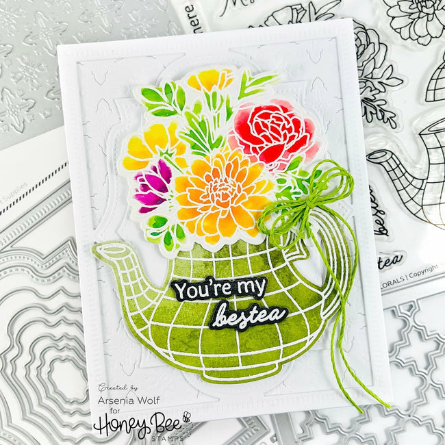 Honey Bee Stamps - Clear Stamps - Teatime Florals