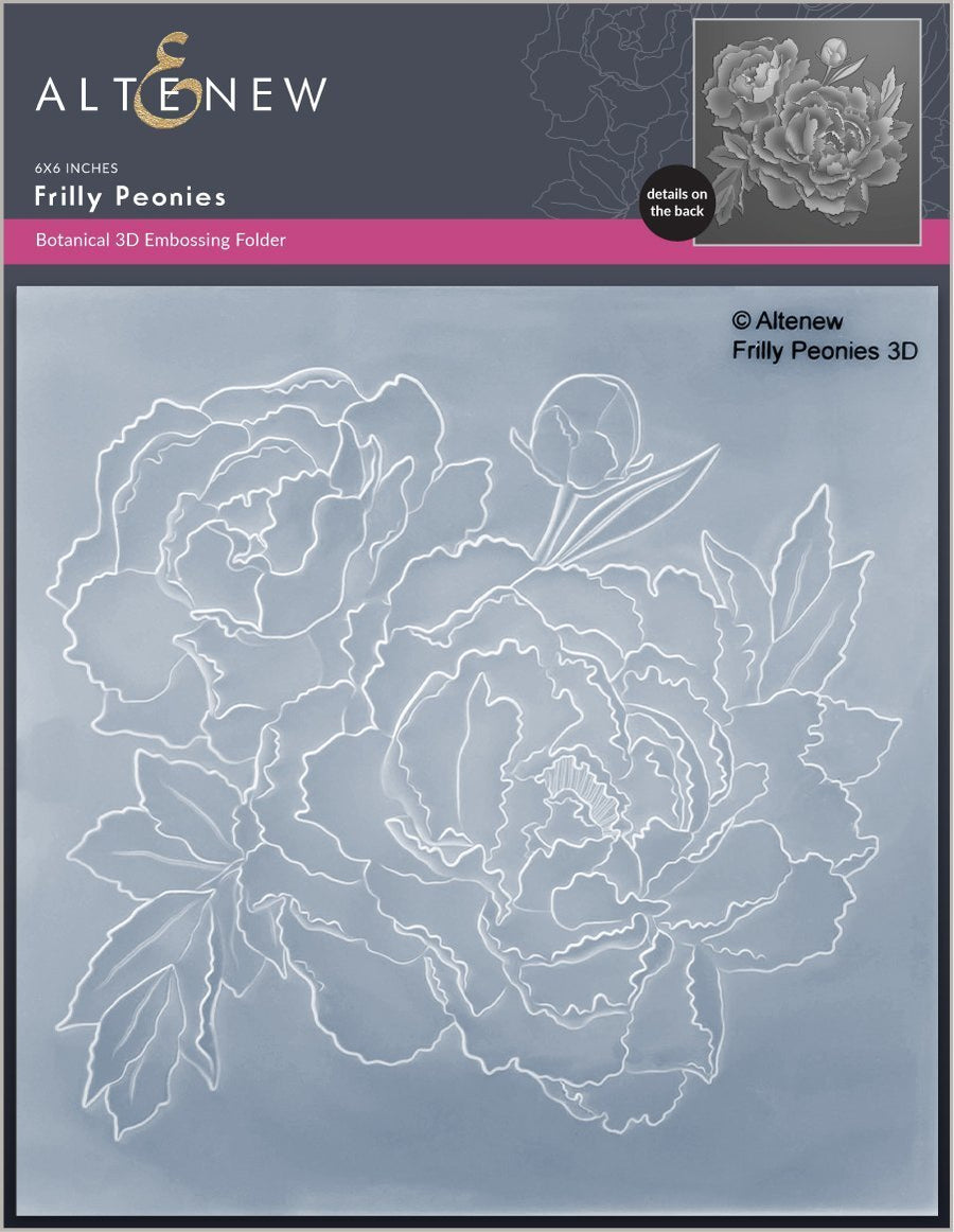 Altenew - 3D Embossing Folder - Frilly Peonies