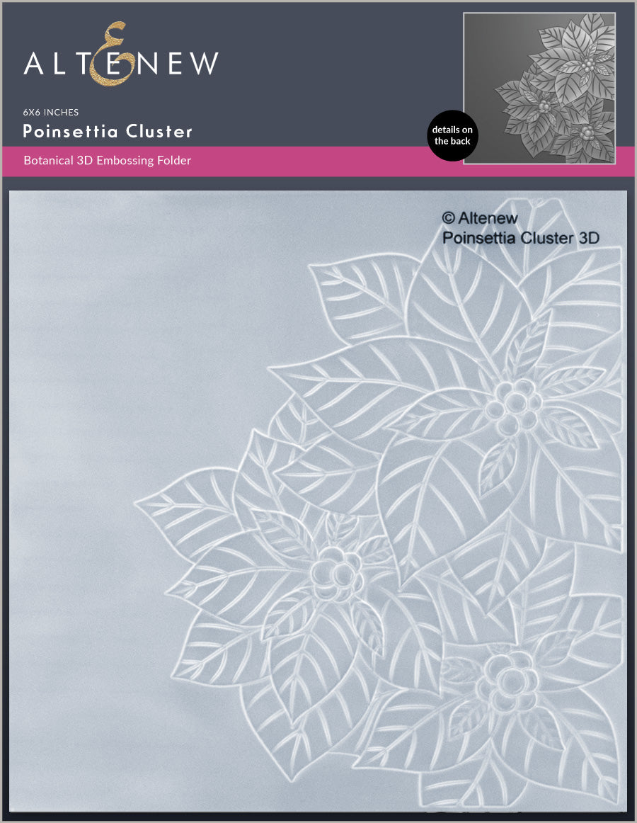 Altenew - 3D Embossing Folder - Poinsettia Cluster