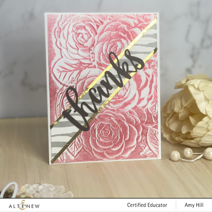 Altenew - 3D Embossing Folder - Pink Perfection Camelia