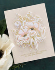 Spellbinders - Anemone Blooms Collection - Glimmer Hot Foil Plate - Hello, Friend Sentiments