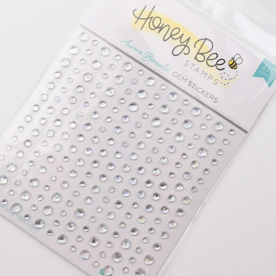 Honey Bee Stamps - Gem Stickers - Aurora Borealis