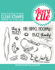 Avery Elle - Clear Stamps - Hippo Hooray