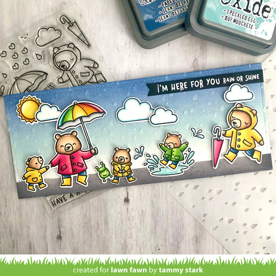 Lawn Fawn - Clear Stamps - Beary Rainy Day