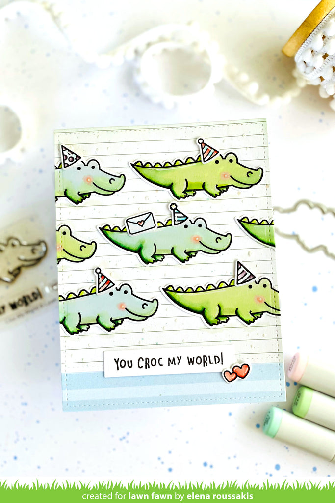 Lawn Fawn - Clear Stamps - Croc My World