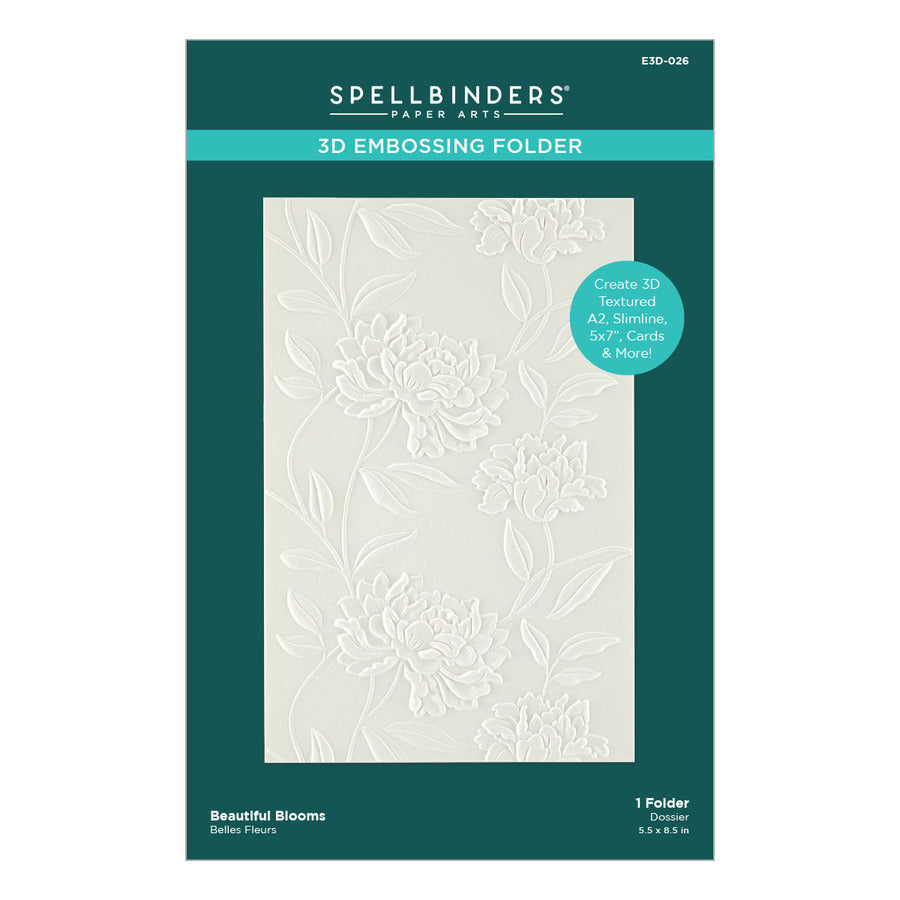 Spellbinders - 3D Embossing Folder - Beautiful Blooms