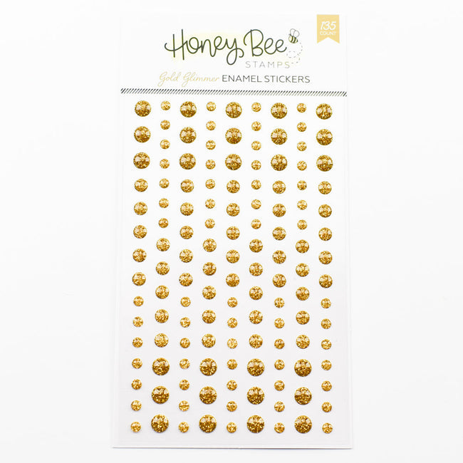 Honey Bee Stamps - Enamel Stickers - Gold Glimmer
