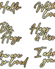 Honey Bee Stamps - Hot Foil Plate & Honey Cuts - Foil Script: Love